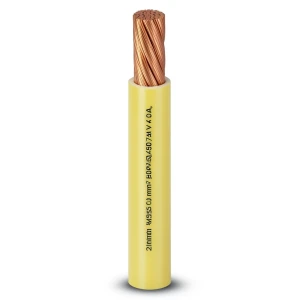 سلك كهرباء مفرد 25 mm2 450/750 فولت موصل نحاس مجدول عزل PVC مقاوم للحرارة لون أصفر | شركة الفنار