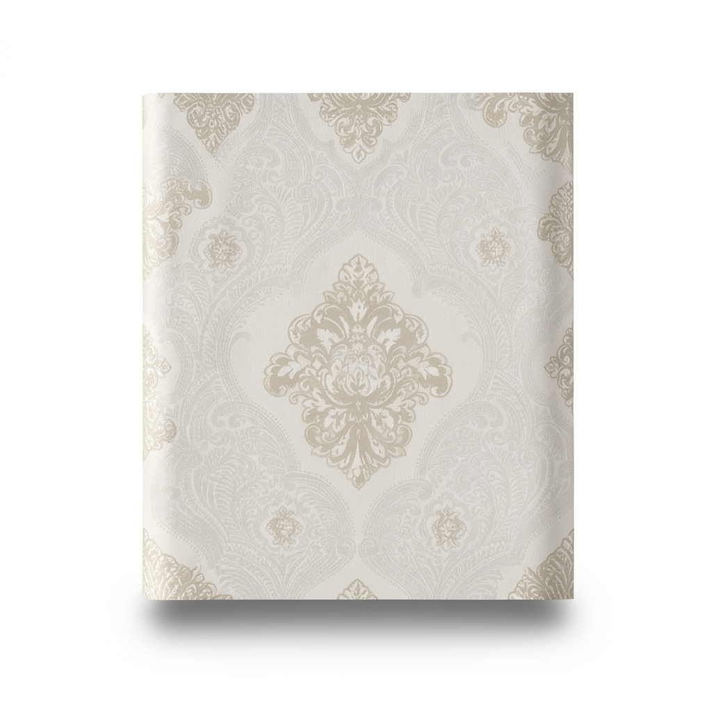 Italian Wallpaper 10m x 1.06m Pale Beige, Model 83416