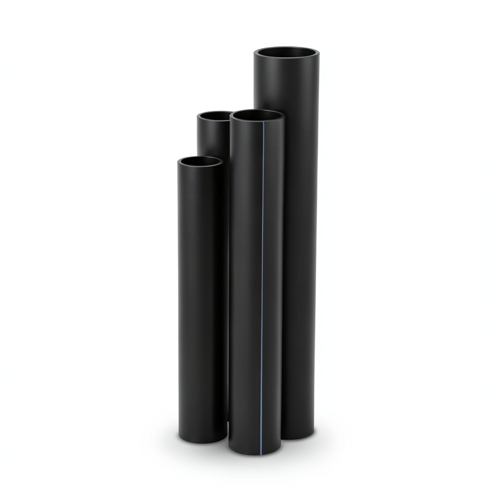 مواسير HDPE SDR 41 قطر خارجي 250 مم سمك 6.2 مم لون أسود