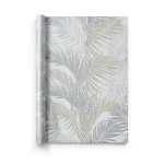 Leaf-patterned Wallpaper 10m x 0.53m Gray, Model 33311