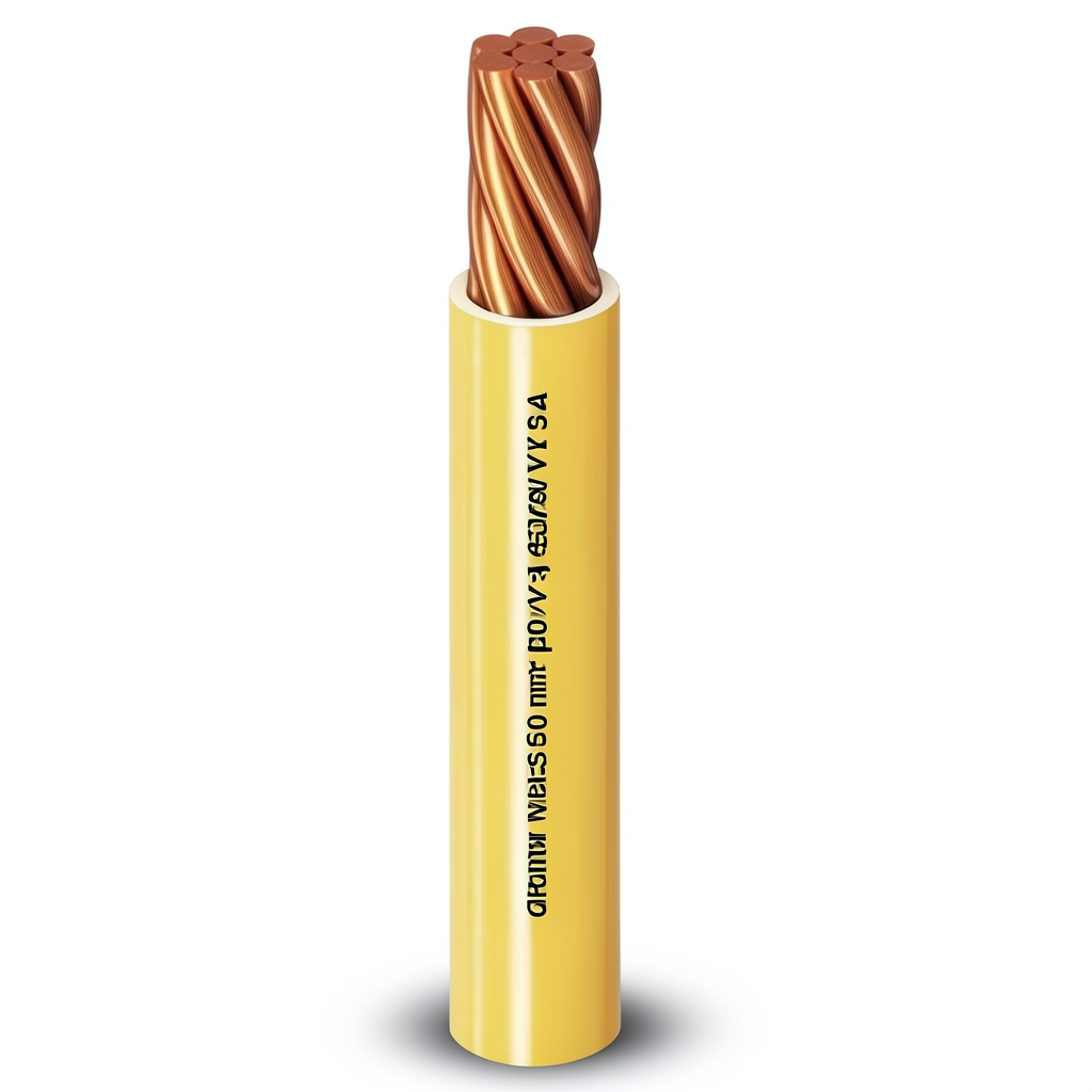 150mm2 Single Electric Wire 450/750V, Stranded Copper, Heat Resistant PVC Yellow | Al Fanar