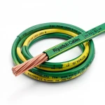 10 mm Stranded Copper Earthing Electric Wire, 450/750V, PVC Insulation, Green/Yellow | Riyadh Cables