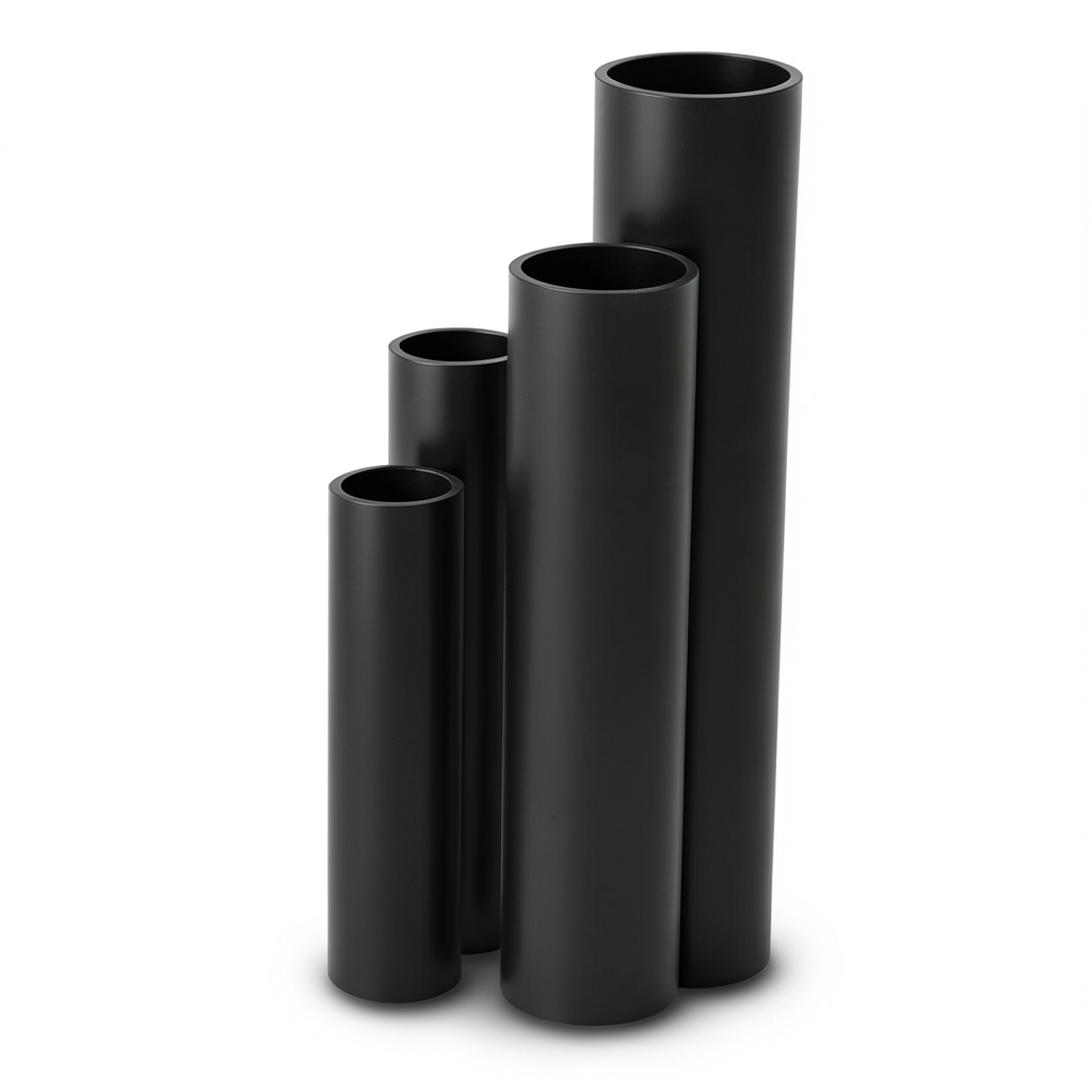 مواسير HDPE SDR 41 قطر خارجي 125 مم سمك 3.1 مم لون أسود