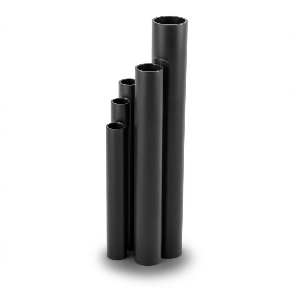 مواسير HDPE SDR 41 قطر خارجي 140 مم سمك 3.5 مم لون أسود