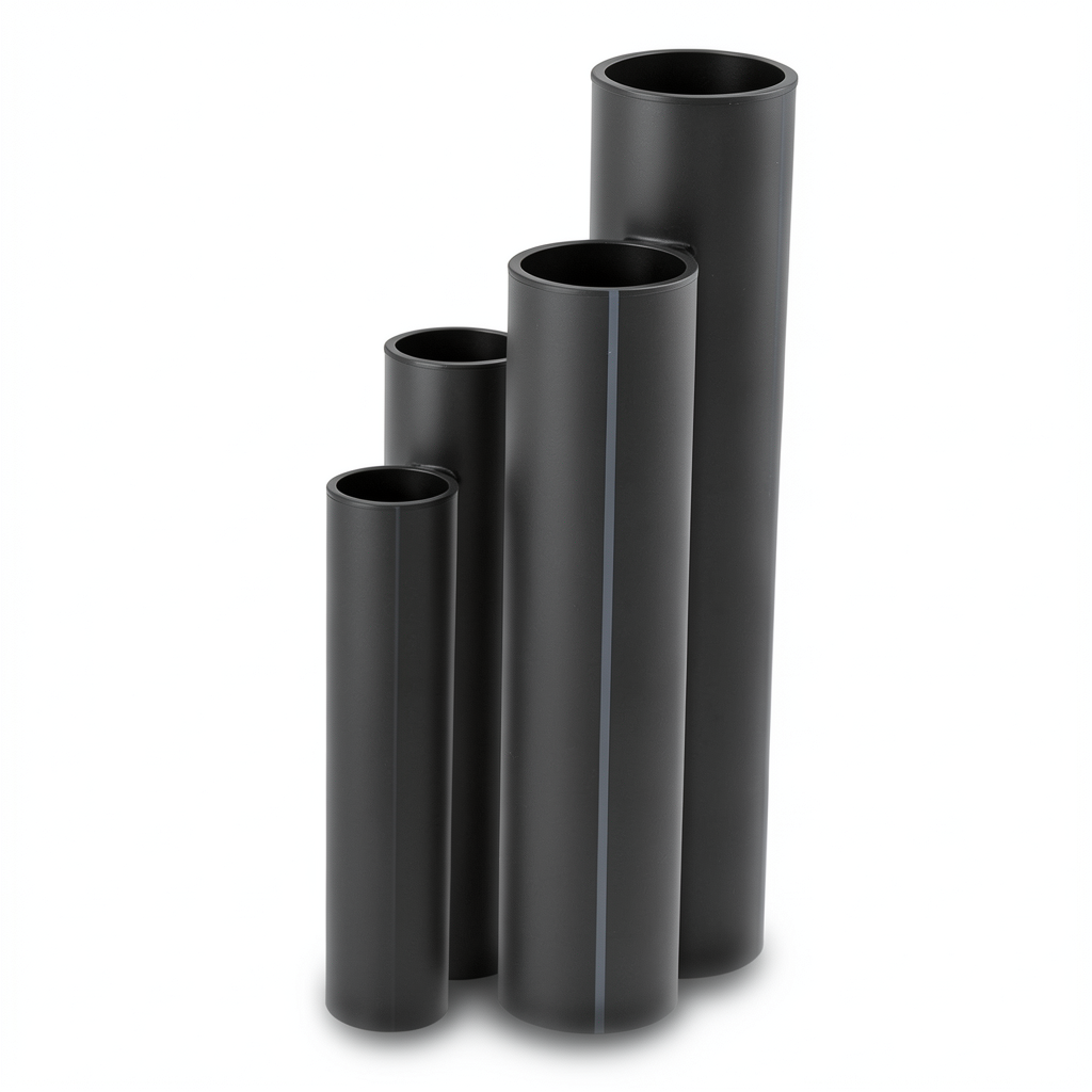 مواسير HDPE SDR 51 قطر خارجي 180 مم سمك 3.6 مم لون أسود