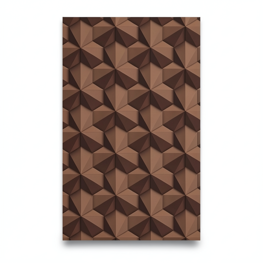 Dutch Geometric Wallpaper Size 10m x 0.53m, Brown Color, Model 218416