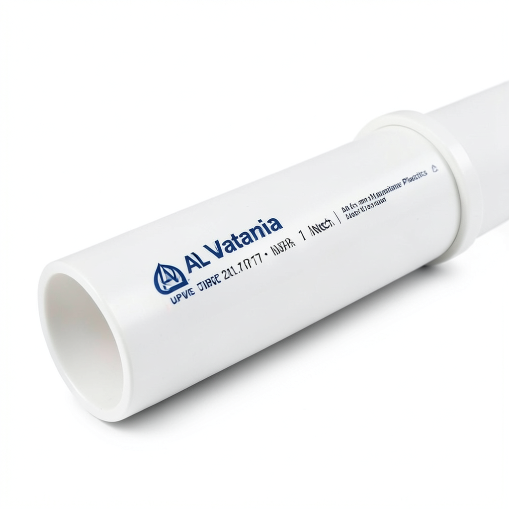UPVC Pipes 1 Inch 21.7 Bar Pressure 2.46 mm Thickness White | Al Watania Plastics