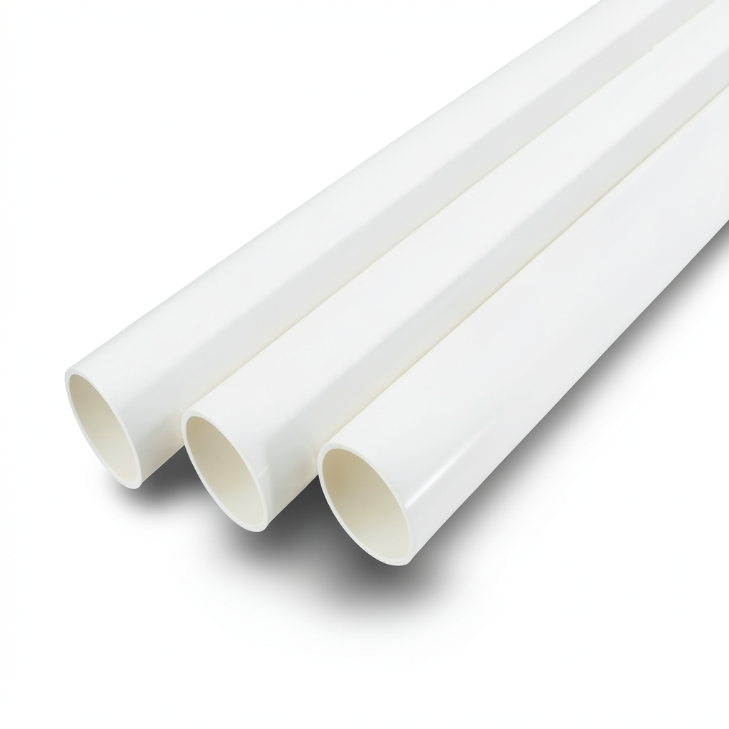 مواسير UPVC جدول 80 مقاس 2 إنش سمك 5.54 مم لون أبيض