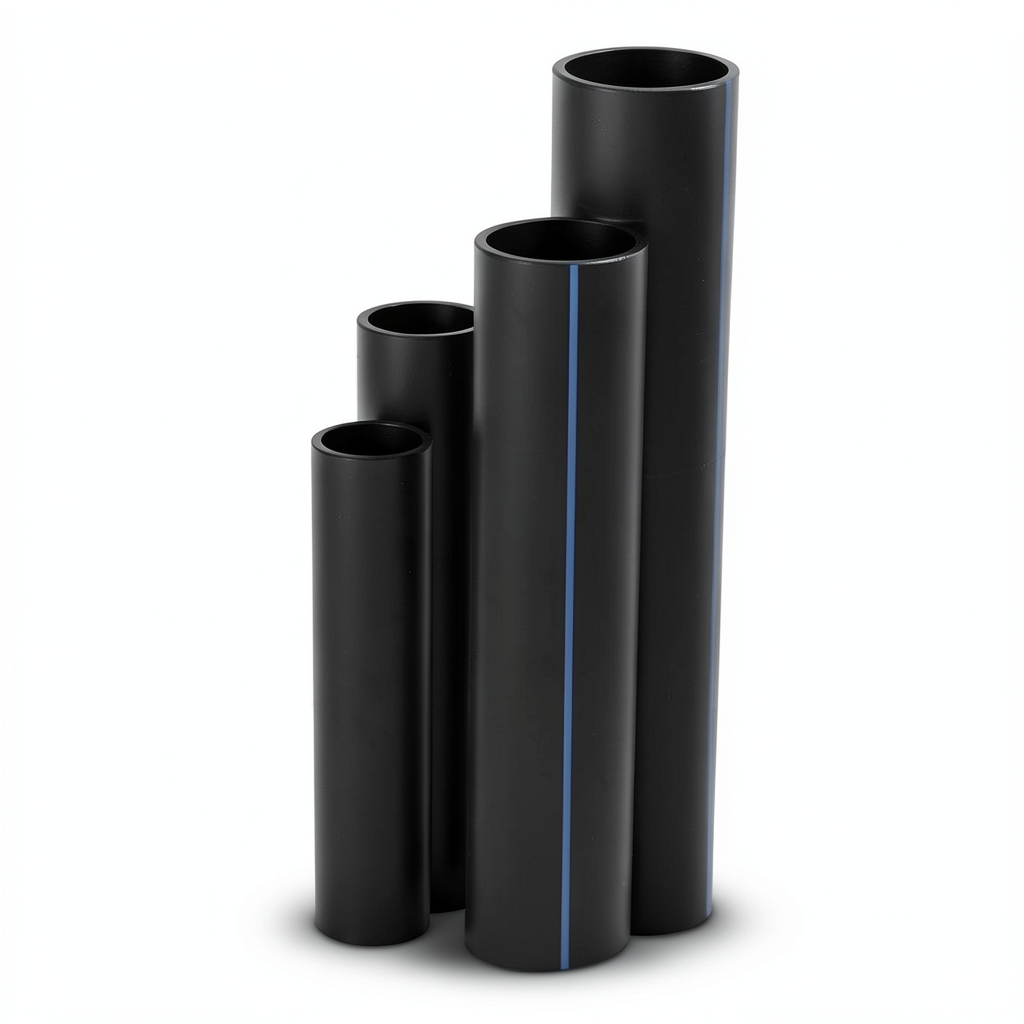مواسير HDPE SDR 41 قطر خارجي 250 مم سمك 6.2 مم لون أسود