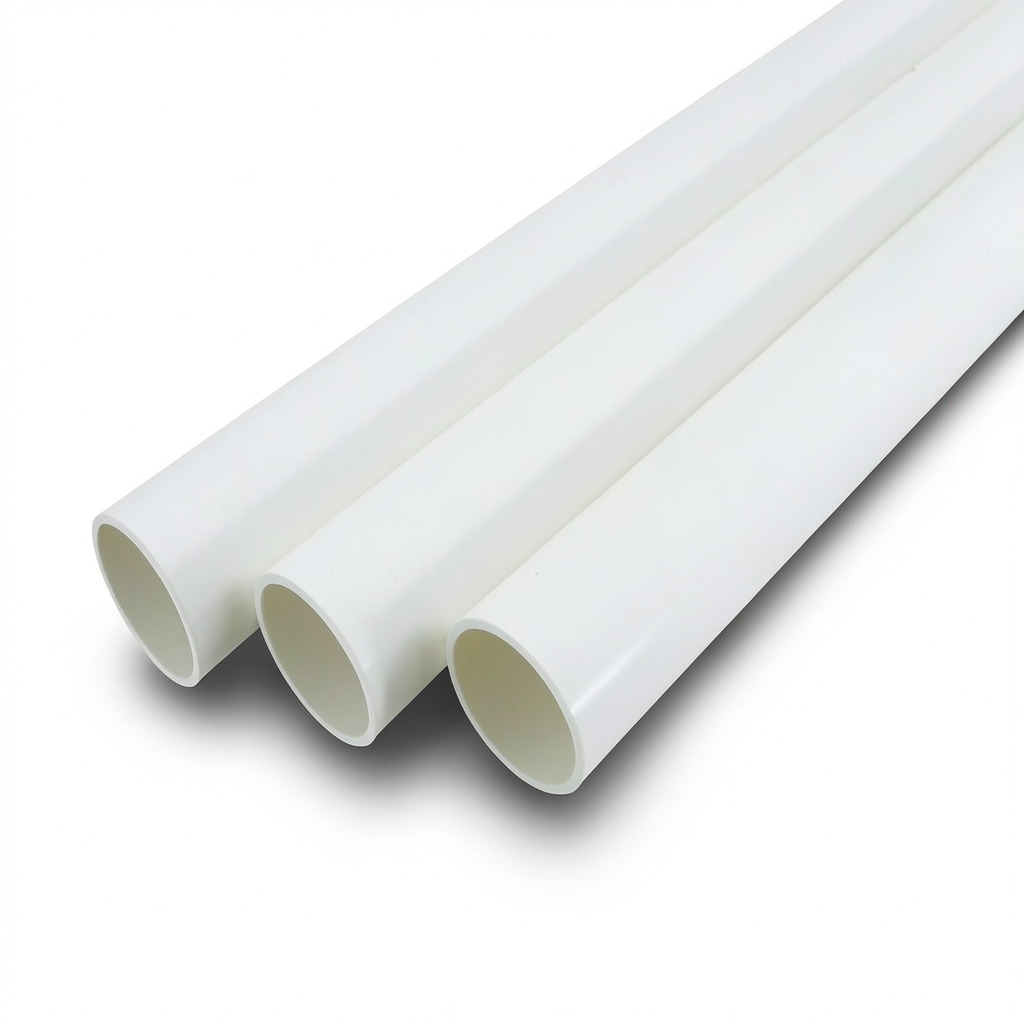 مواسير UPVC جدول 80 بار مقاس 4 إنش سمك 8.56 مم لون أبيض