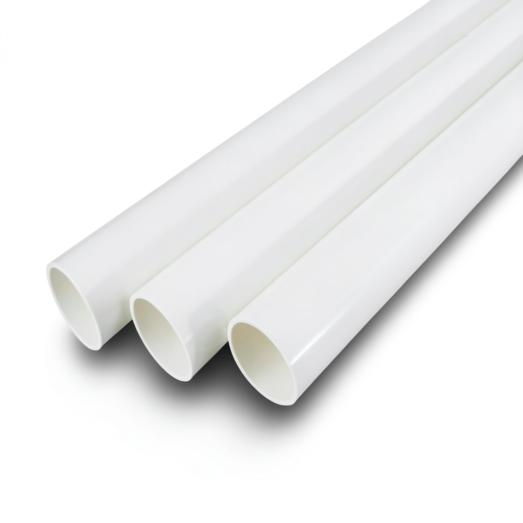 مواسير UPVC جدول 80 مقاس 8 إنش سمك 12.7 مم لون أبيض