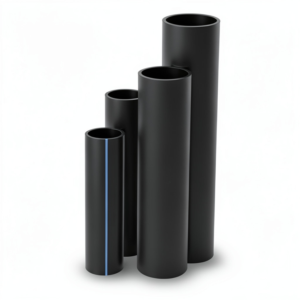 HDPE Pipes SDR 41 Outside Diameter 315 mm Thickness 7.7 mm Black