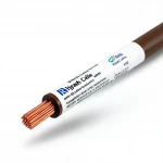 Riyadh Cables 4mm Stranded Wire, Copper Conductor 450/750V, Brown Color, 100 meter Length