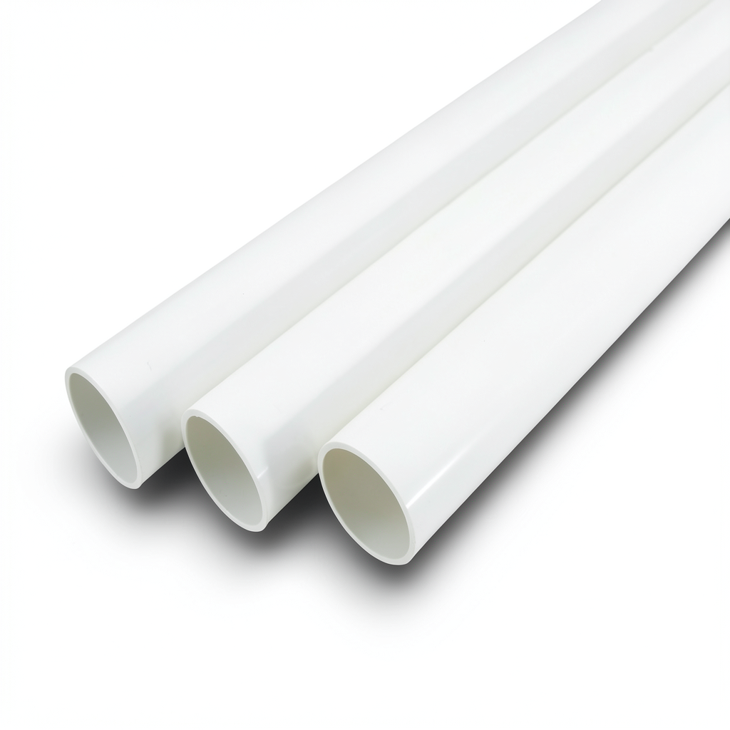 مواسير UPVC جدول 40 مقاس 8 إنش سمك 8.18 مم لون أبيض