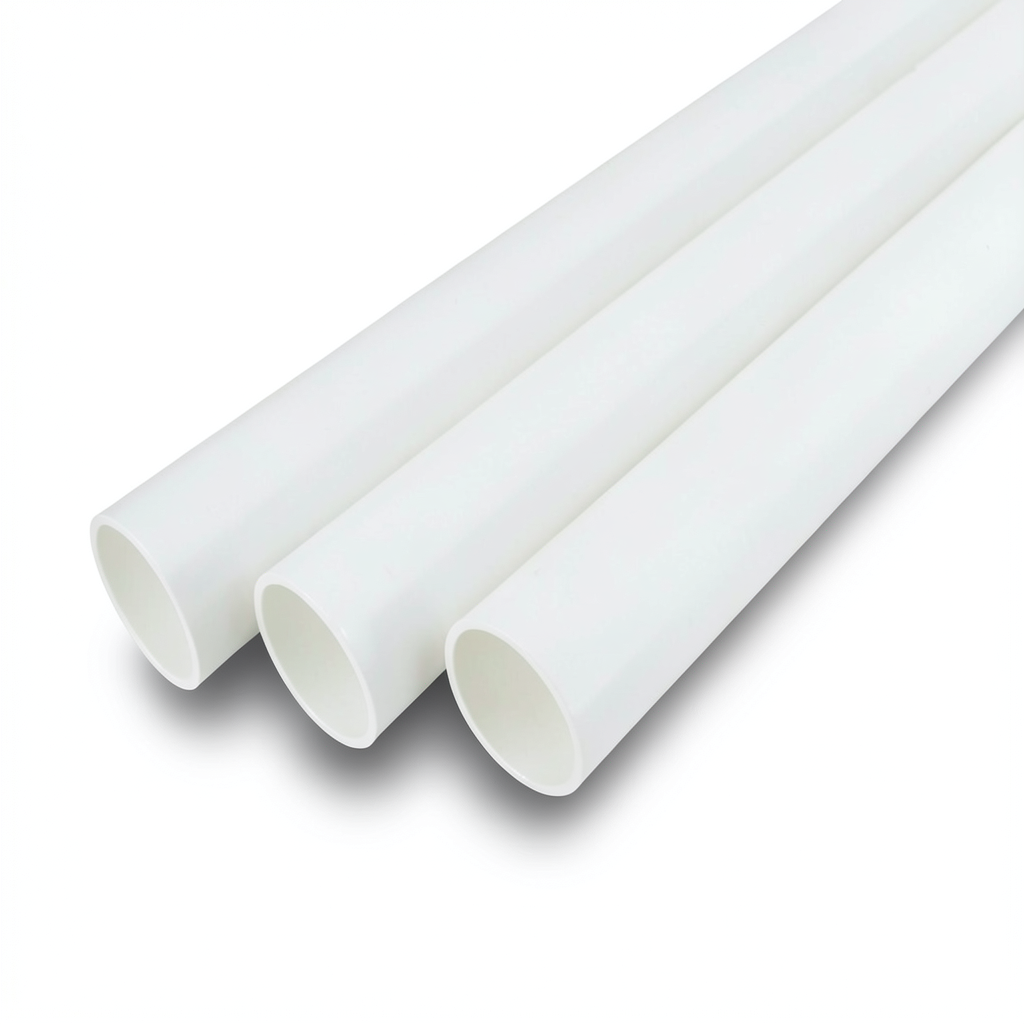 مواسير UPVC جدول 80 مقاس 3 إنش سمك 7.62 مم لون أبيض