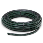 HDPE Plastic Coil Pipe Nominal Pressure 9.8 Bar PE 63 OD 20 mm SDR 9 Black with Green Stripes
