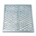 Galvanized Steel Expanded Metal Mesh  [Mazyoon] Thickness 2.7 mm Width 2.44  meter Length 6 meter | Bait Al Tatawor Factory