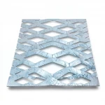Galvanized Steel Expanded Metal Mesh  [Mazyoon] Thickness 2.7 mm Width 2.44  M Length 7 meter | Bait Al Tatawor Factory