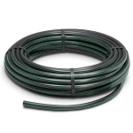 HDPE Plastic Coil Pipe Nominal Pressure 9.8 Bar PE63 25 mm SDR 9 Black with Green Stripes