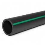 HDPE Polyethylene Plastic Pipe PN 3.9 Bar PE 63, 400 mm Diameter, SDR 21 Black