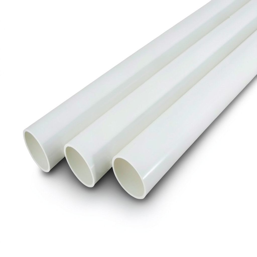 مواسير UPVC جدول 80 مقاس 8 إنش سمك 12.7 مم لون أبيض