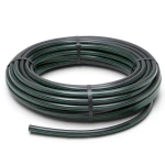 HDPE Plastic Coil Pipe Nominal Pressure 9.8 Bar PE63 OD 50 mm SDR 9 Black with Green Stripes