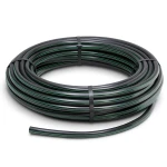 HDPE Plastic Coil Pipe PN 9.8 Bar PE 63 75 mm SDR 9 Black with Green Stripes