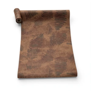 Dutch Leaf-Patterned Wallpaper Brown 10m x 0.53m, Model 218451