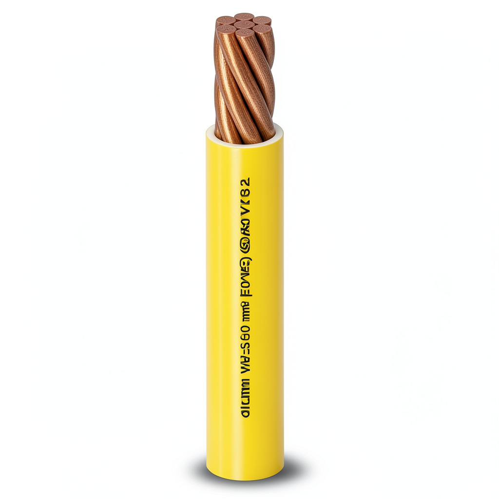 25mm Single Wire 450/750V Stranded Copper Heat Resistant PVC Insulated Yellow | Al Fanar