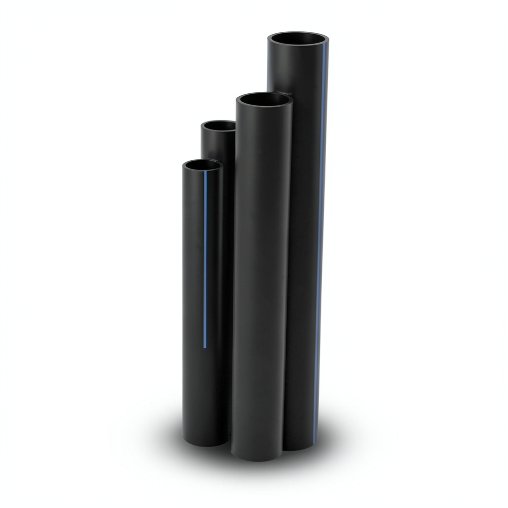 مواسير HDPE SDR 51 قطر خارجي 250 مم سمك 4.9 مم لون أسود