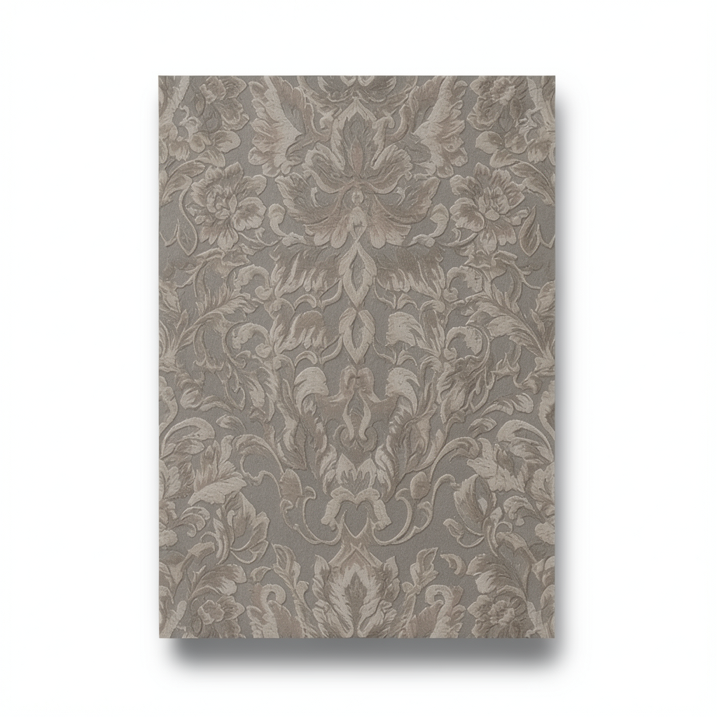 Italian Wallpaper Dark Beige Color Classic Design, Size 10mx1.06m, Model 81690