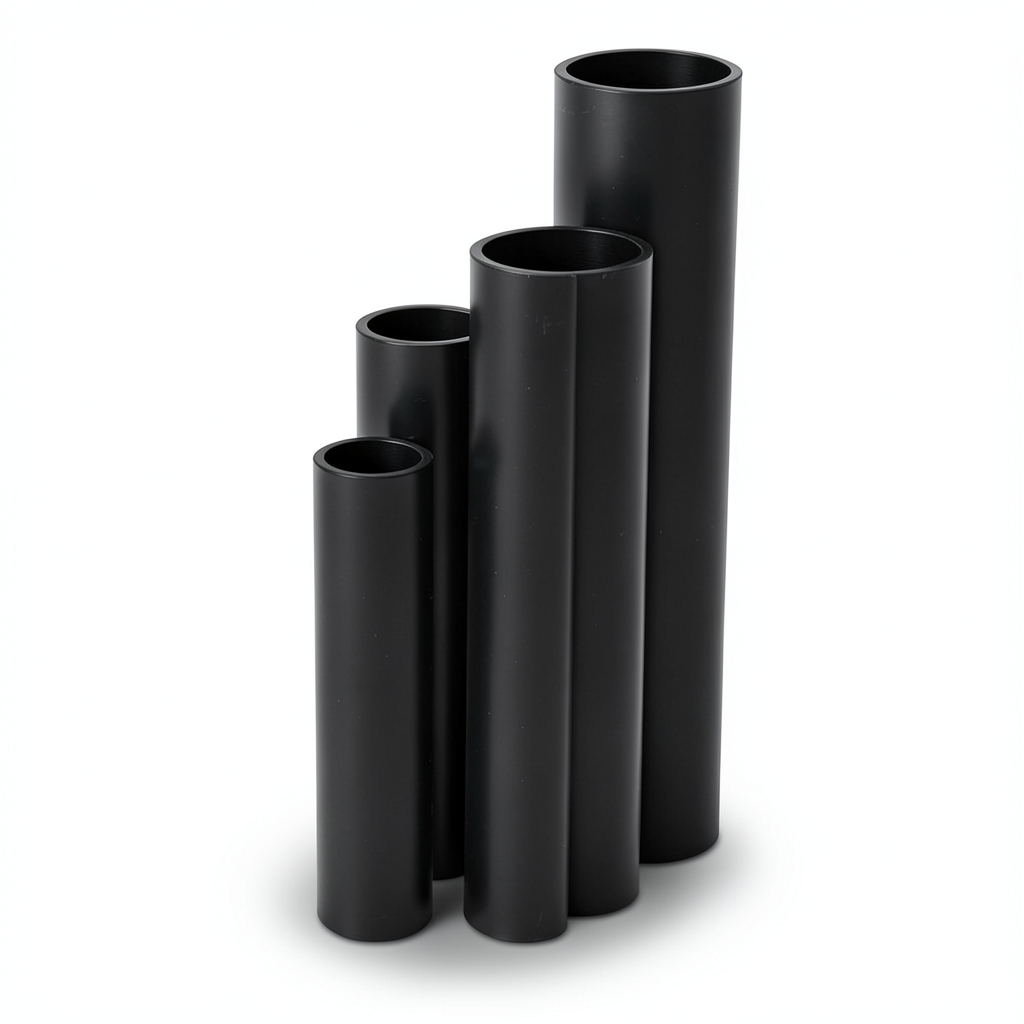 مواسير HDPE SDR 41 قطر خارجي 900 مم سمك 22 مم لون أسود
