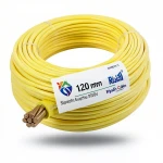 لفة سلك كهرباء 120 مم الرياض نحاس مجدول عزل PVC لون اصفر 450/750 فولت 