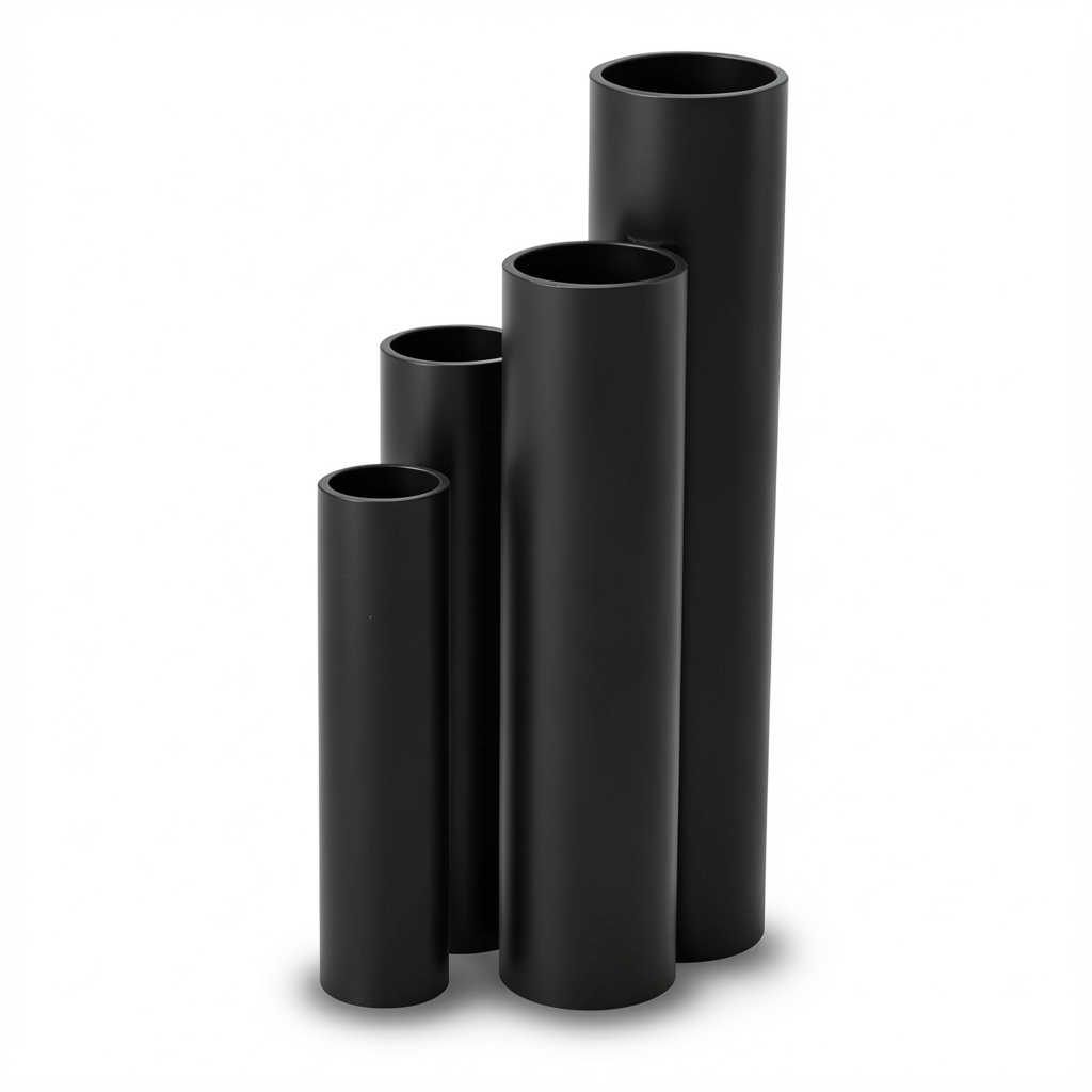 HDPE Pipes SDR 51 Outside Diameter 140 mm Thickness 2.8 mm Black