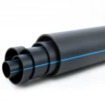 HDPE Pipe  Nominal Pressure 12.5 Bar [PE 100] OD 500 mm  SDR 11  Color Black with Blue Stripes | Almona Factory