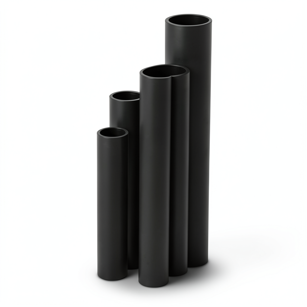 مواسير HDPE نسبة الأبعاد القياسية SDR 51 قطر خارجي 710 مم سمك 13.9 مم لون أسود