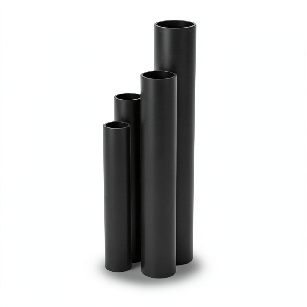 HDPE Pipes SDR 51 Outside Diameter 200 mm Thickness 3.9 mm Black