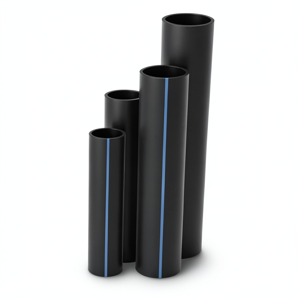 مواسير HDPE SDR 51 قطر خارجي 225 مم سمك 4.4 مم لون أسود