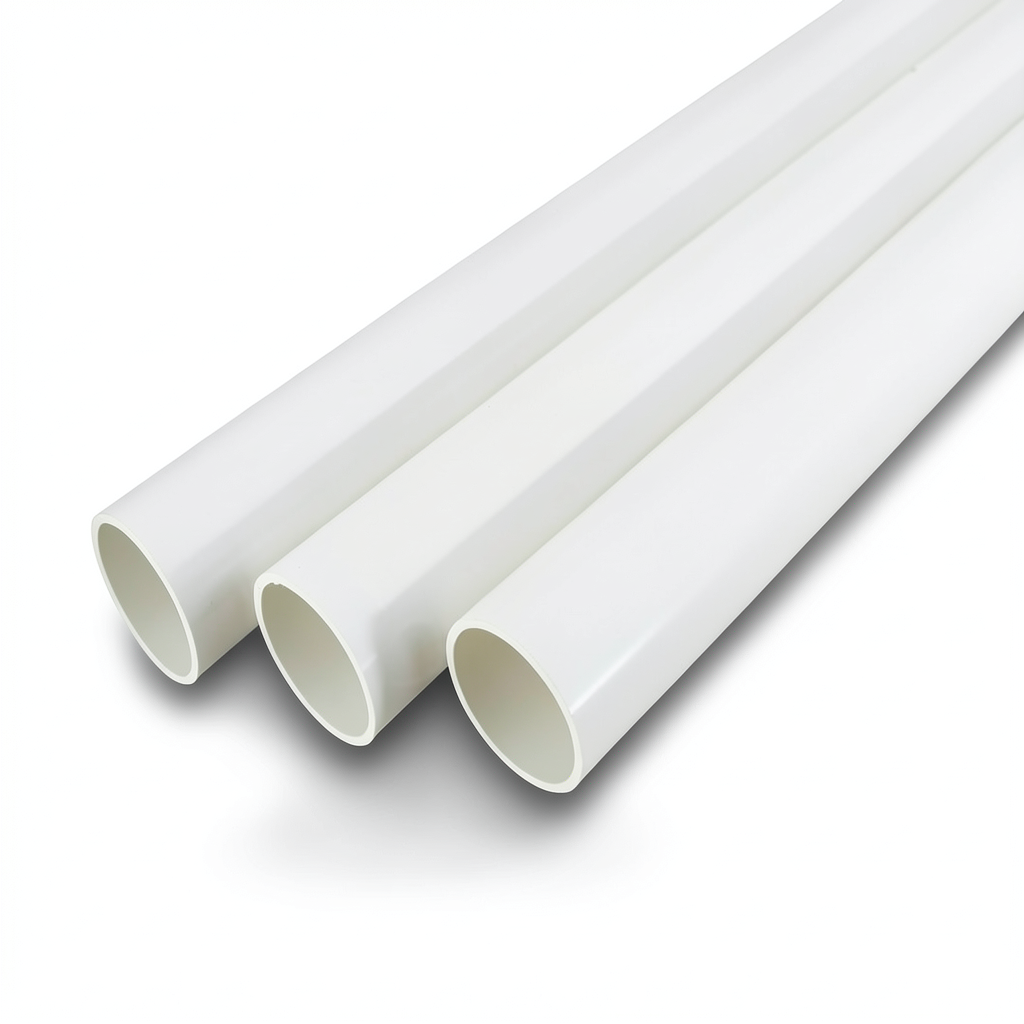مواسير UPVC جدول 40 مقاس ½ إنش سمك 2.77 مم لون أبيض