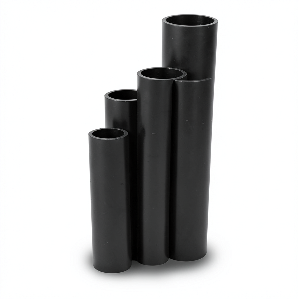 مواسير HDPE SDR 51 قطر خارجي 250 مم سمك 4.9 مم لون أسود