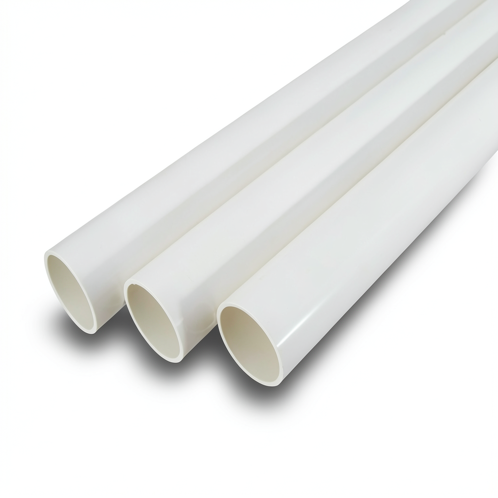 مواسير UPVC جدول 40 مقاس 1 إنش سمك 3.38 مم لون أبيض
