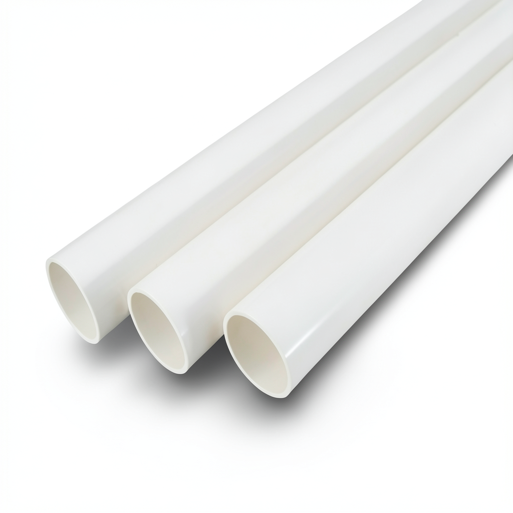 مواسير UPVC جدول 80 مقاس ½ إنش سمك 3.73 مم لون أبيض