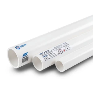 أنابيب بلاستيك UPVC مقاس ½ 1 إنش سمك 3.85 مم أبيض ضغط 21.7 بار | بلاستيك الوطنية