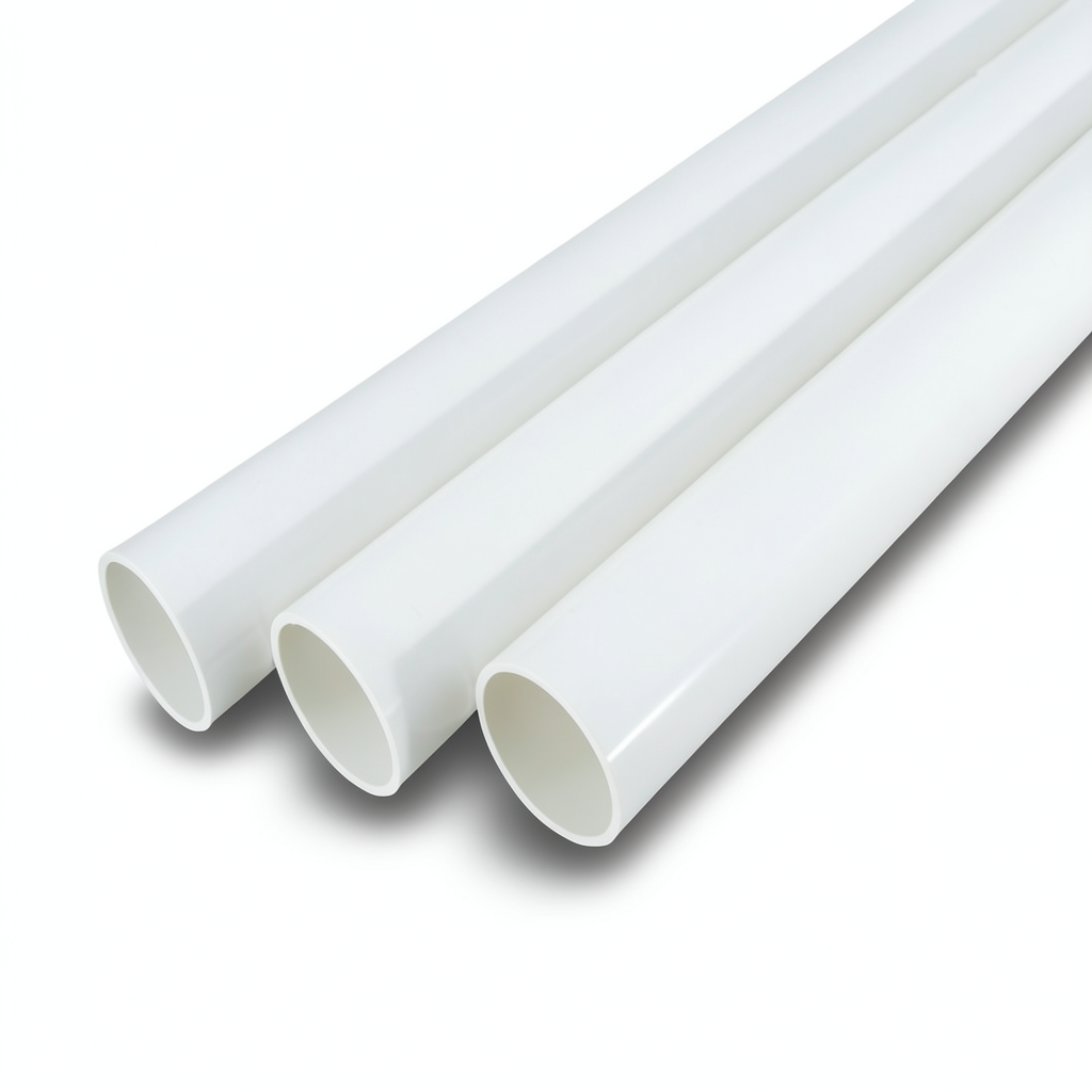 مواسير UPVC جدول 80 مقاس ½ 1 إنش سمك 5.08 مم لون أبيض