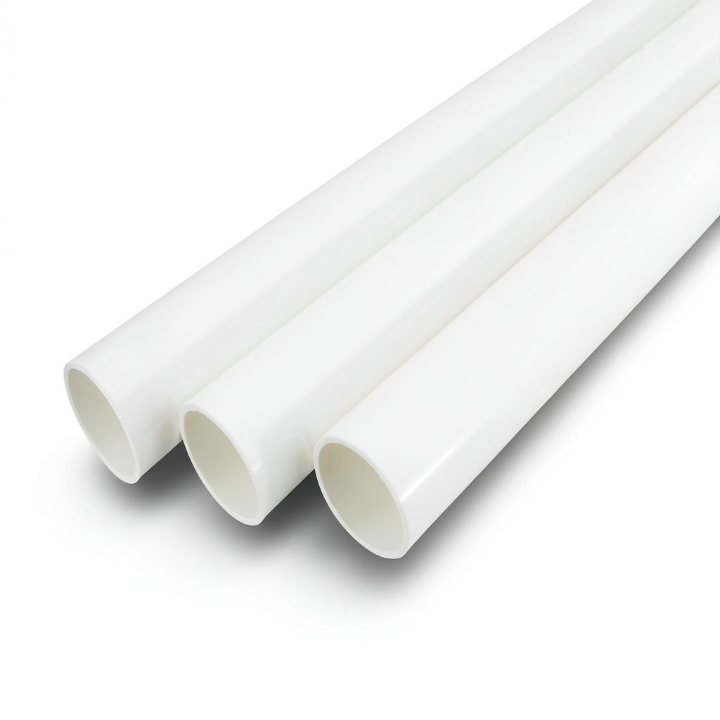 مواسير UPVC جدول 40 مقاس ½ إنش سمك 2.77 مم لون أبيض