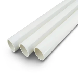 مواسير UPVC جدول 40 مقاس 1 إنش سمك 3.38 مم لون أبيض