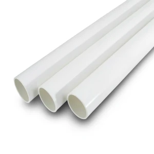 مواسير UPVC جدول 40 مقاس ½ 1 إنش سمك 3.68 مم لون أبيض