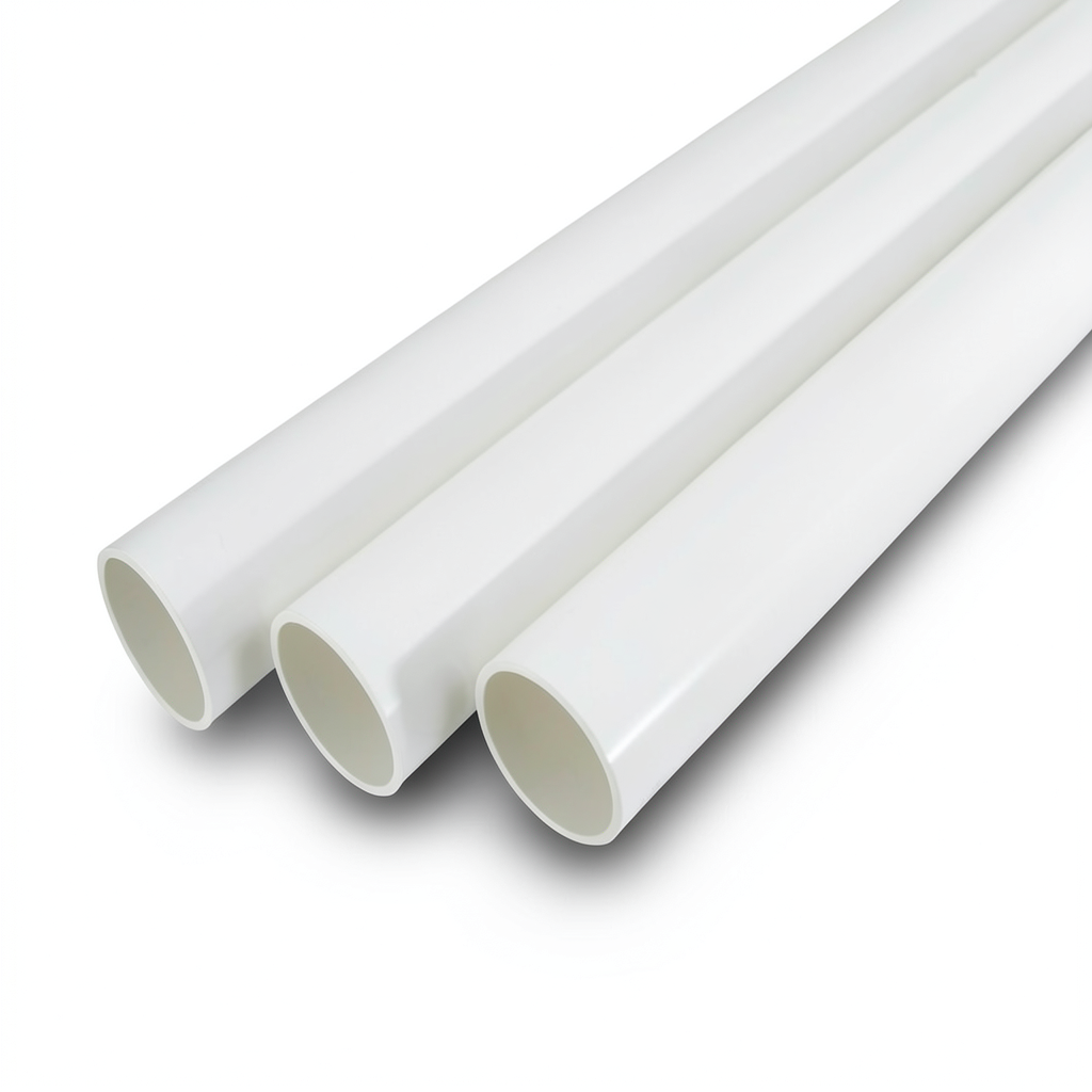 مواسير UPVC جدول 40 مقاس ½ 1 إنش سمك 3.68 مم لون أبيض