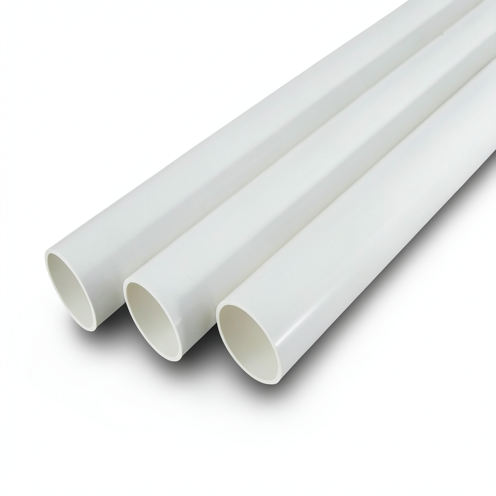 مواسير UPVC جدول 80 مقاس ½ إنش سمك 3.73 مم لون أبيض