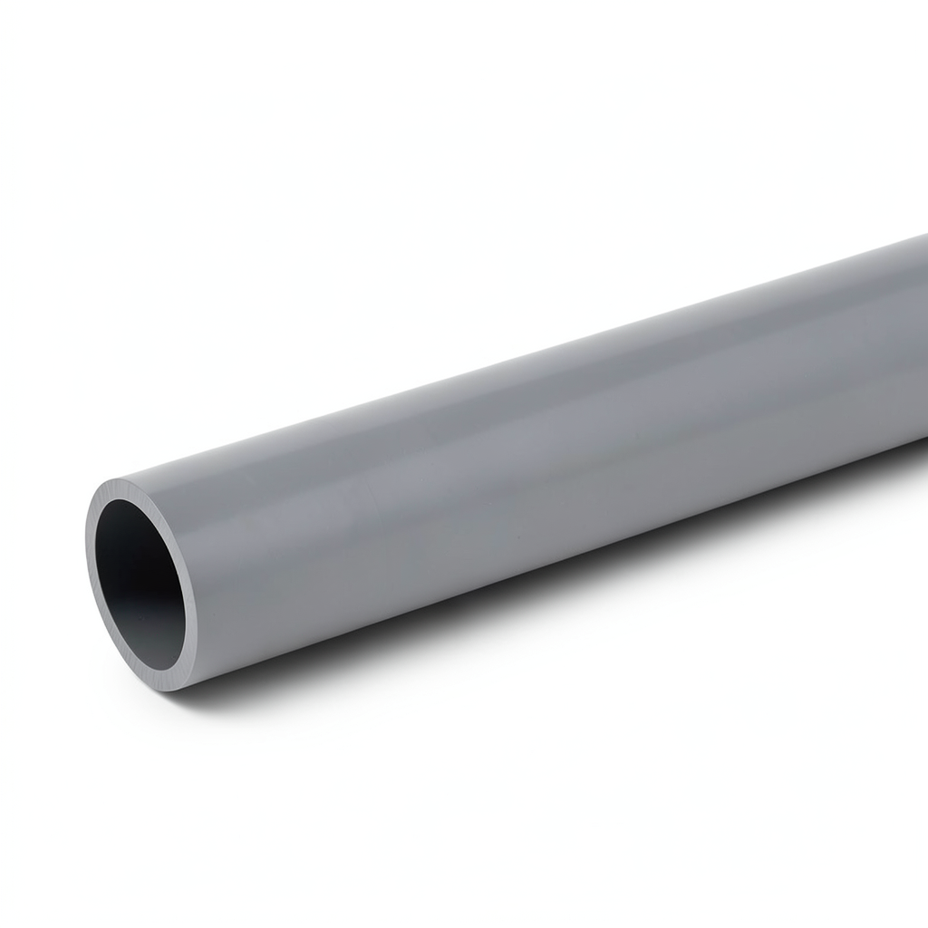 مواسير UPVC جدول 80 مقاس ¼ 1 إنش سمك 4.85 مم لون رمادي